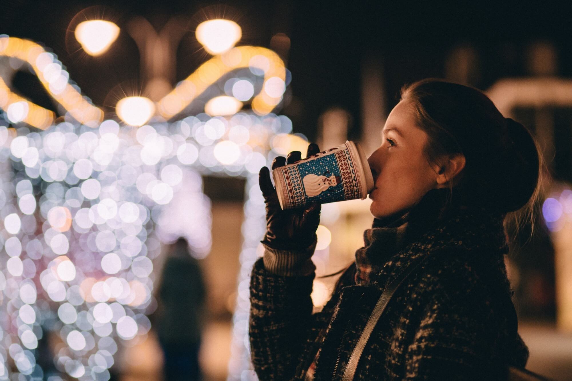 the lady with the beverages